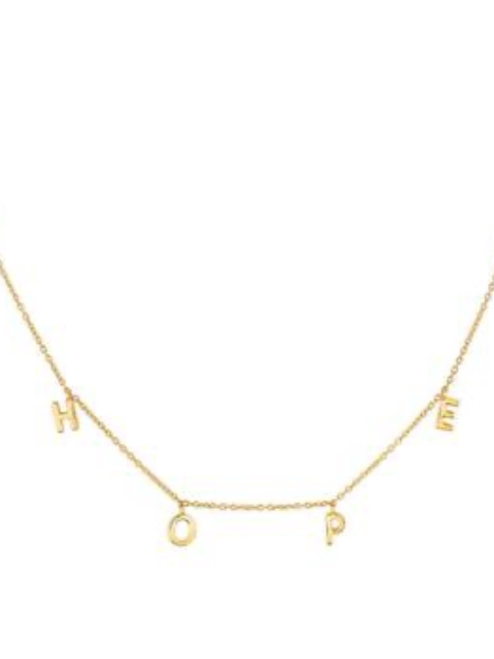 BYCHARI Gold HOPE Letter Necklace - Be Kind Collection